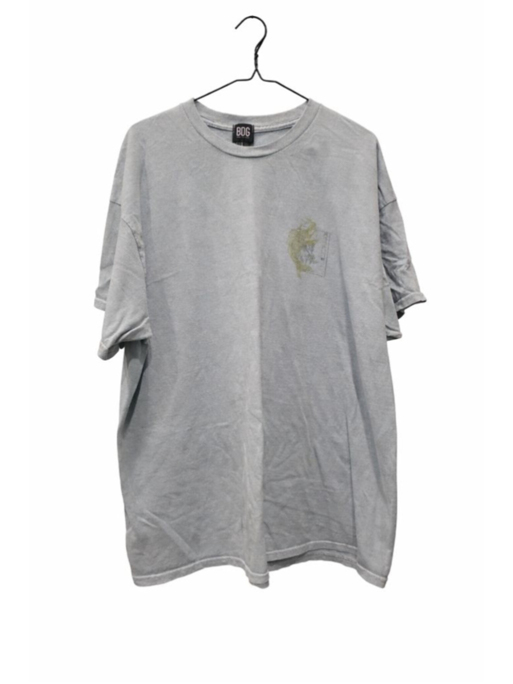 BDG Urban Outfitters Koi Fish Graphic Tee Blue Gray Size L Japanese Art